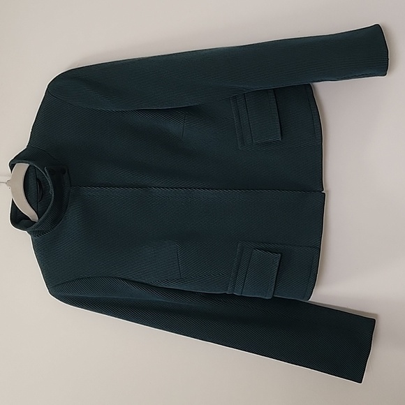 AKRIS Punto Green  100% Wool Full Zip Jacket Sz 42 US 10 - Picture 10 of 17